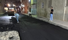 استكمال أعمال رصف الشوارع بمساكن الجمهورية ١
