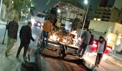 اعمال اسفلت بشارع البارون امبان