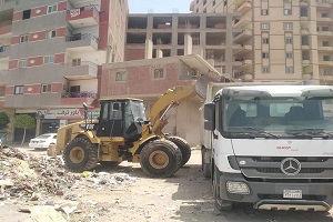 حملة لرفع المخلفات من خلف المدرسة المعمارية بشارع متولي الشعراوي 