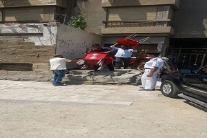 حي المعادي يشن حمله نظافه ورفع المخلفات