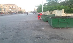 متابعة اعمال النظافة بنطاق الحي 