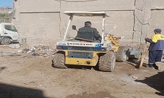 حملة لرفع الاشغالات المخالفة ببعض شوارع الحي