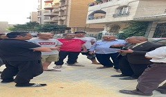 رئيس الحي يتفقد شارع المنشاوي ومنطقة اللاسلكي