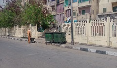 متابعة اعمال النظافة بالحي 