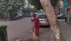 متابعة أعمال النظافة بنطاق الحي 