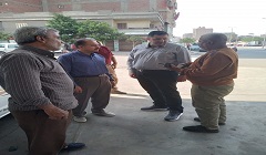 متابعة اعمال النظافة بنطاق الحي 