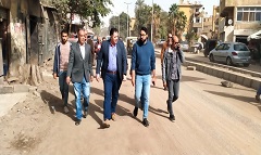 تنفيذ خطة الرصف وتطوير شوارع الحى