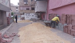  تطوير وتركيب الارصفه بمساكن الاميريه القديمه 