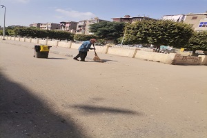 متابعة اعمال النظافة بنطاق الحى