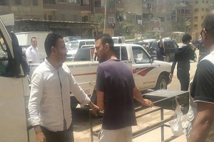 حملة لرفع الاشغالات من شارع مؤسسة الزكاة وشارع السيراميك بحي المرج