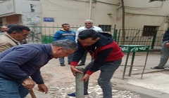 حملة لرفع اشغالات بنطاق الحي 