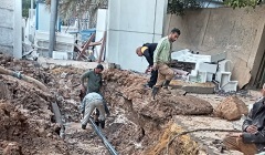 إصلاح ماسورة مياه بشارع الاثرى بن نافع