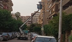 إصلاح كابلات ببعض الشوارع بالحي