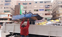 حملة لرفع الاشغالات بشارع الأربعين 
