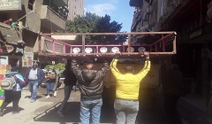 حملة لرفع الاشغالات بشارع الكنيسة الفرنساوى