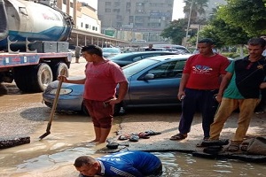 اصلاح كسر ماسورة بشارع الشهيد فؤاد عبد الحكيم الجمال