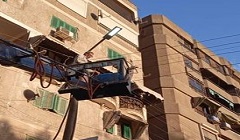 إصلاح اسلاك هوائية بشارع ابراهيم ناجى 
