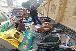 حملة مكبرة لرفع الإشغالات ببعض شوارع الحي