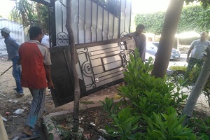 إزالة اعمال مخالفة بعقار بشارع هيئة الميناء
