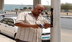 رفع كفاءة الانارة واصلاح الولاعات بشارع جمال عبد الناصر
