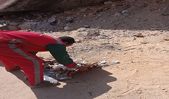  متابعة اعمال النظافة بنطاق الحي 