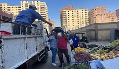 إزالة الاشغالات وكافة المظاهر السلبية بشارع جمال عبد الناصر