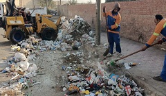 حملة لرفع المخلفات بمنطقة مساكن هيديكو