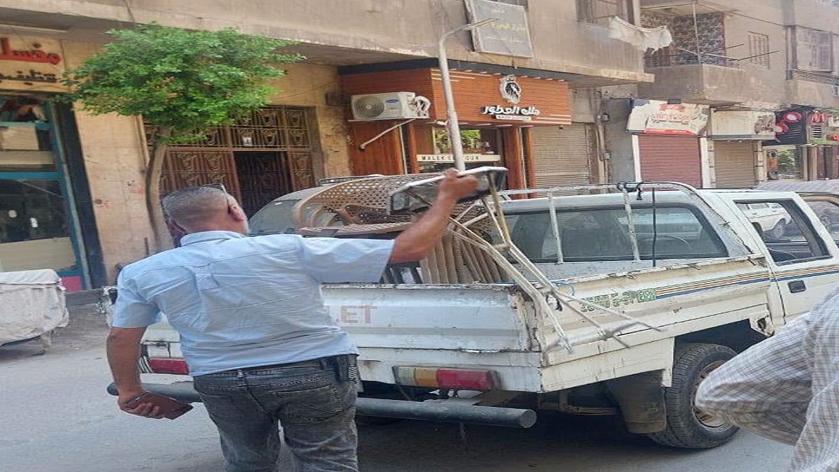 حملة إشغالات مسائية بحي روض الفرج