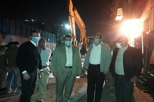 متابعة كسر ماسورة مياة بشارع كوبرى القبة