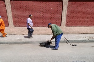 أعمال نظافة ورفع مخلفات خلف نادي هليوبوليس