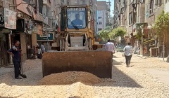 فرد طبقة الاساس بشارع الترعة الجديدة