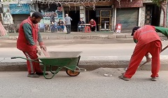 رفع كفاءة الشارع والاهتمام بمنظومة النظافة بنطاق الحى 