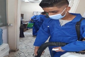 تطهير وتعقيم مبنى الحى