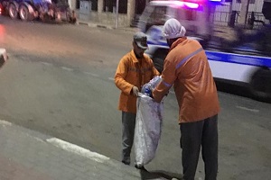 أعمال نظافة بشارع ممدوح سالم