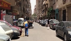 حملة لرفع المخالفات بشارع عمر بن الخطاب
