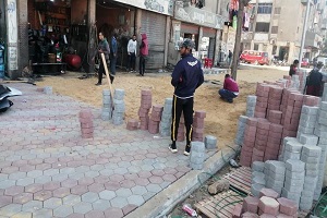 اعمال توريد وتركيب البلاط الانترلوك بمربع الزهراء 