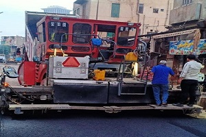 أعمال رصف وإنارة بشارع بولاق الجديد