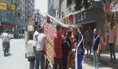 حملة لرفع الاشغالات بنطاق الحي 