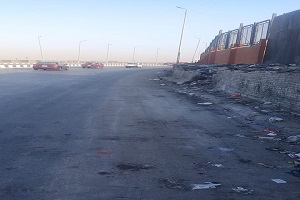 نظافة أعلى كوبري الملك خالد