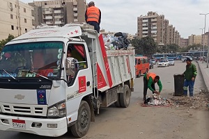 حملة لرفع كفاءة النظافة بشارع  متولي الشعراوي
