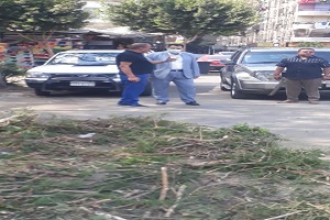 متابعة سير العمل وحالة النظافة بشوارع الحي 