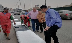 رفع كفاءة الجزيرة الوسطى بكوبري اكتوبر