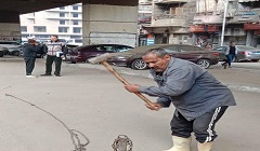 إزالة حواجز خرسانية و حديدية بشارع سكة الوايلي 