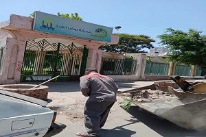 حملة نظافة وتجريد شوارع الحي  