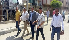 متابعة مشروع تحسين شبكة مرافق المياه بنطاق الحي  