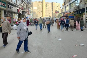 حملة لرفع الإشغالات بشارع جول جمال وميدان الألف مسكن