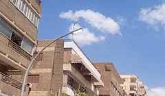 إصلاح اسلاك هوائية وكهربائية داخل اعمدة الانارة بمربع السينما