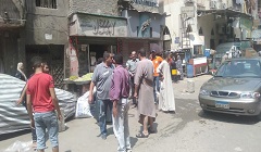 رفع وإزالة جميع المخالفات والاشغالات بنطاق الحي 