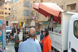 رفع إشغالات الباعة الجائلين من شارع الأربعين وشارع كمال حجاب