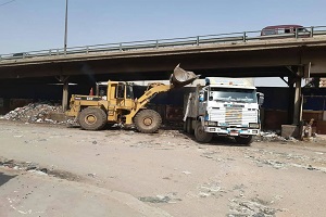 متابعة الحي لأعمال النظافة بالمرج الغربى